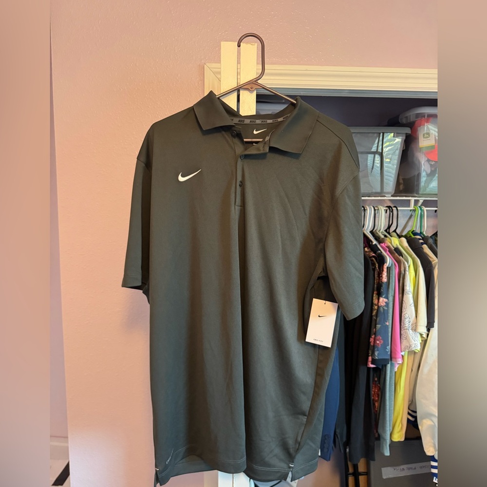 Men’s Dri-fit Varsity Short Sleeve Gray Golf Polo. XL. NWT